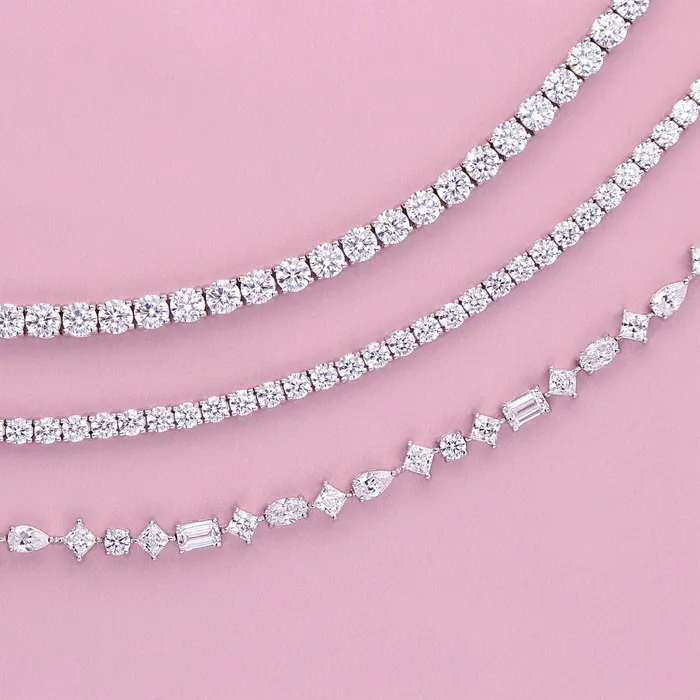 Cluster CZ Tennis Bracelet in Sterling Silver BERRICLE Bracelets