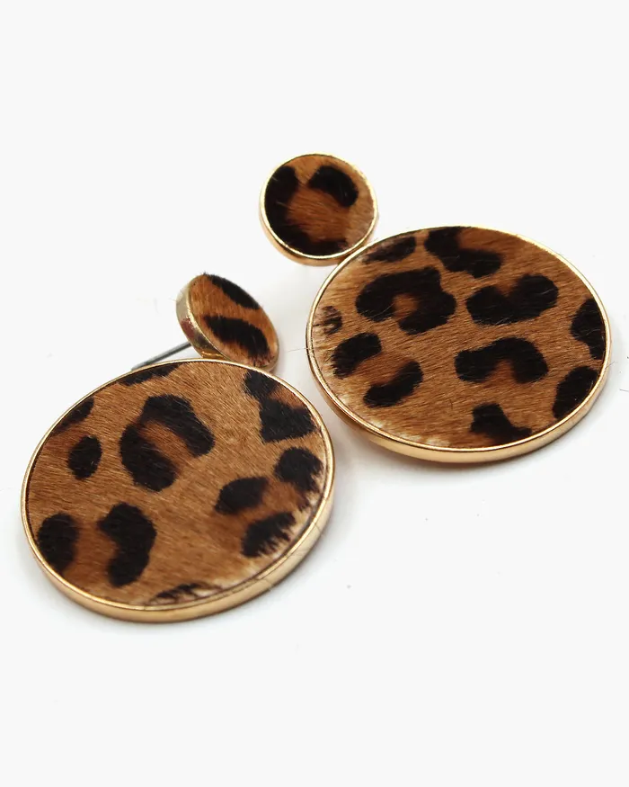 Cowhide Irregular Shape Dangle Earrings 12172023 Earrings