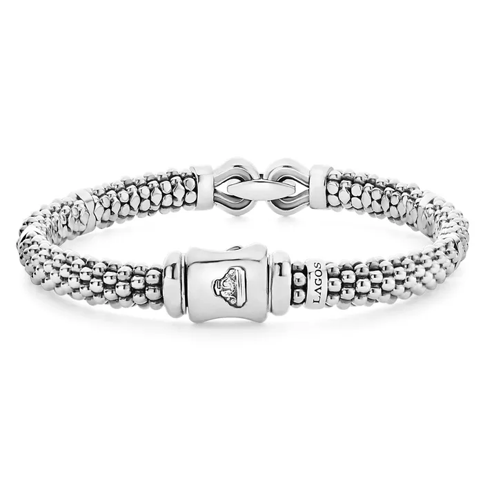 Derby Silver Caviar Buckle Bracelet 6mm Lagos Bracelets Derby Silver Caviar Buckle Bracelet 6mm Lagos Bracelets