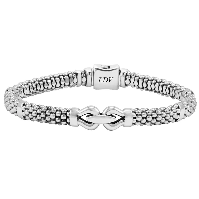 Derby Silver Caviar Buckle Bracelet 6mm Lagos Bracelets Derby Silver Caviar Buckle Bracelet 6mm Lagos Bracelets