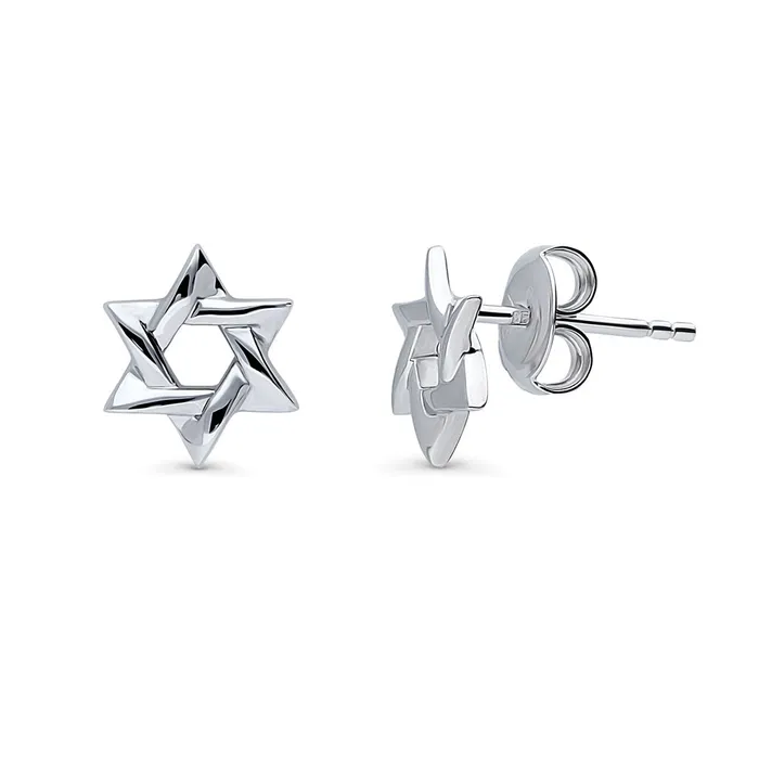 Earrings BERRICLE Star of David Stud Earrings in Sterling Silver