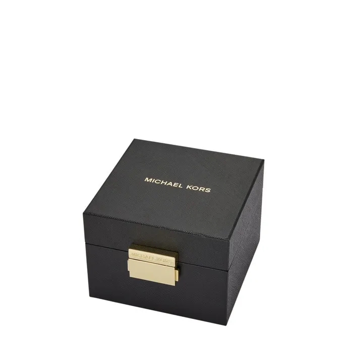 Earrings Michael Kors Michael Kors Lexington Ladies ThreeHand Gold Stainless Steel Watch and Jewellery Gift Set