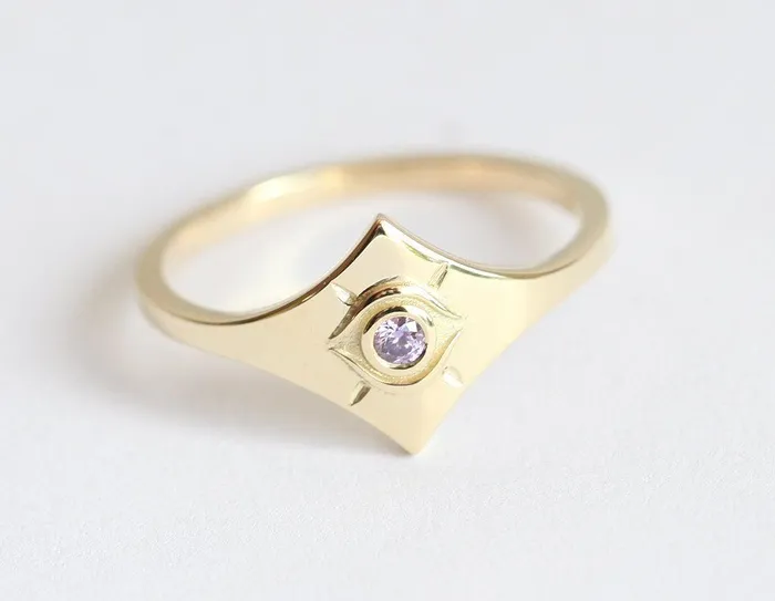 Ellison Tanzanite Evil Eye Ring Capucinne Rings