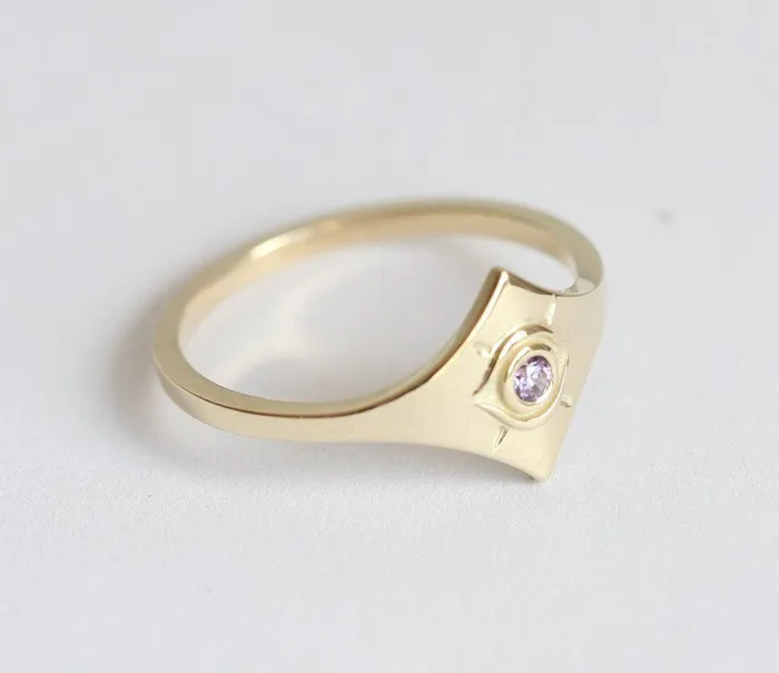 Ellison Tanzanite Evil Eye Ring Capucinne Rings
