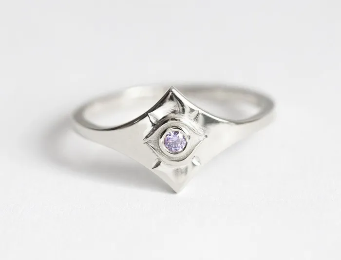 Ellison Tanzanite Evil Eye Ring Capucinne Rings
