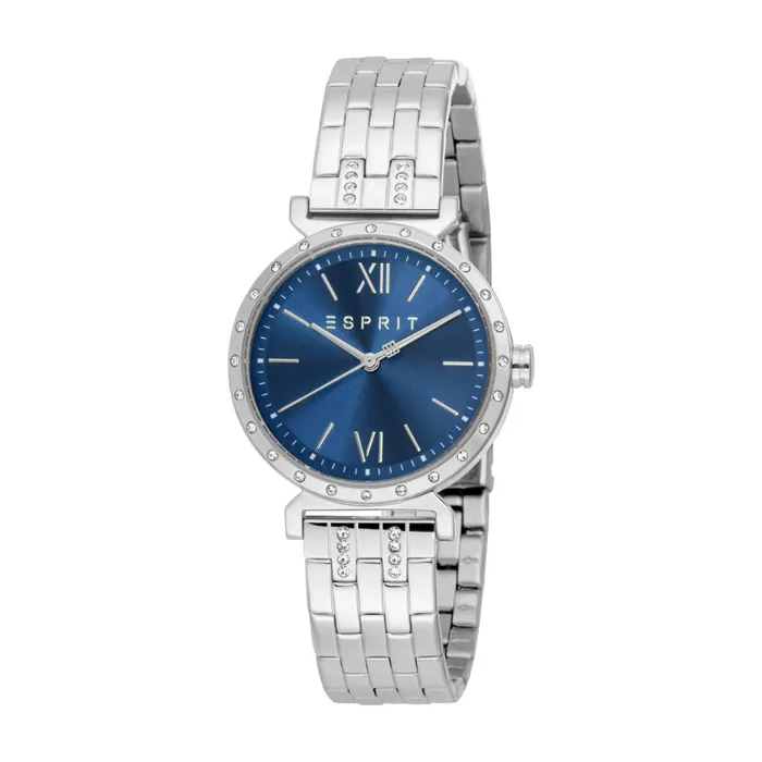 Esprit ESPRIT Women Watch Silver Color Case Dark Blue Dial Stainless Steel Metal Bracelet 3 Hands 5 ATM Bracelets Esprit ESPRIT Women Watch Silver Color Case Dark Blue Dial Stainless Steel Metal Bracelet 3 Hands 5 ATM Bracelets