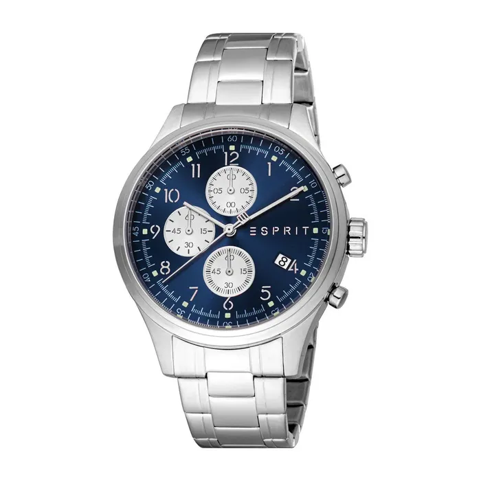 ESPRIT Jack Gents Chrono Blue Dial Stainless Steel Silver Watch Esprit Bracelets ESPRIT Jack Gents Chrono Blue Dial Stainless Steel Silver Watch Esprit Bracelets