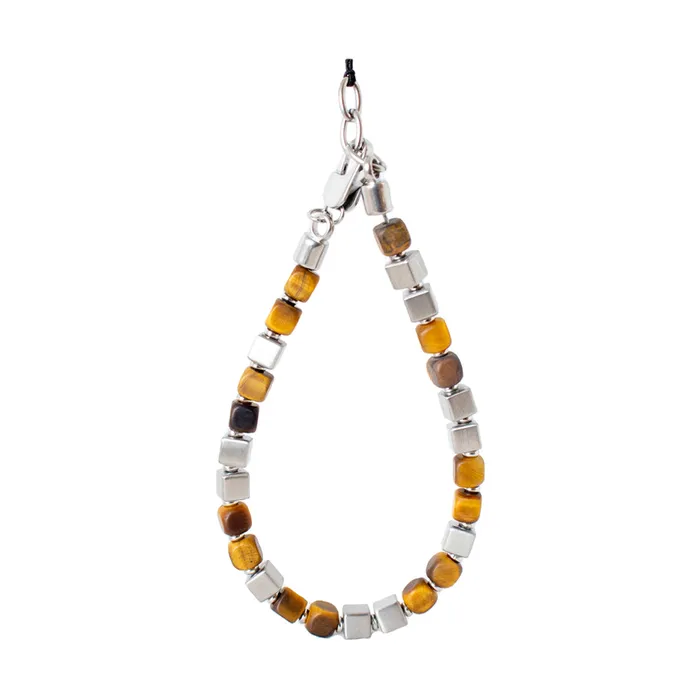 Fossil Fossil Mens Bracelet Mix Of Base Metal And Tiger Eye Bracelets