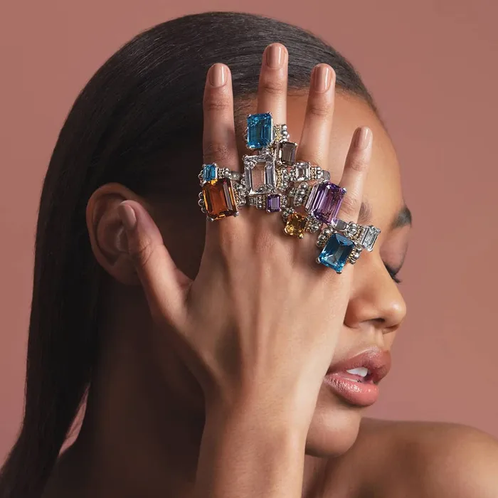 Glacier Extra Large EmeraldCut Smokey Quartz Ring LAGOS Rings