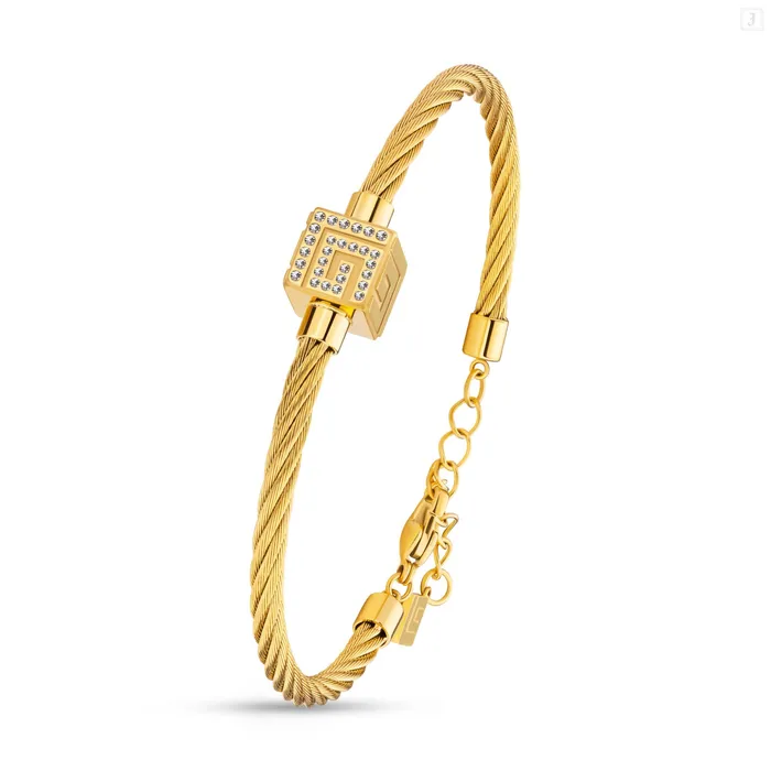 Guy Laroche Aline Ladies Gold Plated Bracelet With Crystals Guy Laroche Bracelets