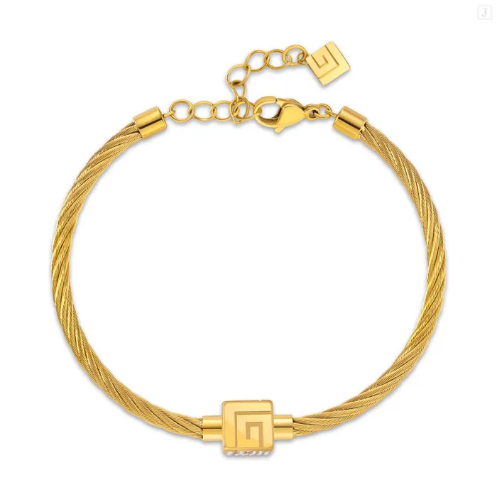 Guy Laroche Aline Ladies Gold Plated Bracelet With Crystals Guy Laroche Bracelets