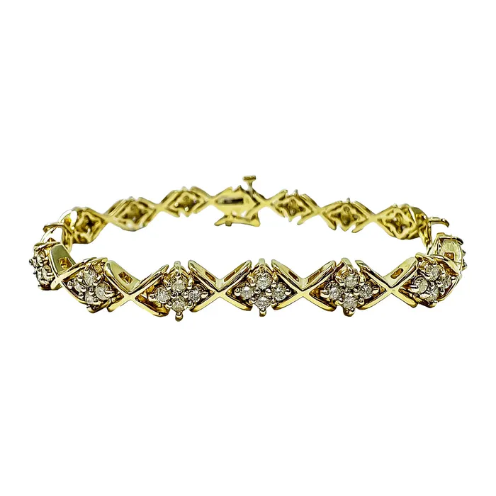 Jewelry Bracelets 14K Gold Bracelet with Diamonds