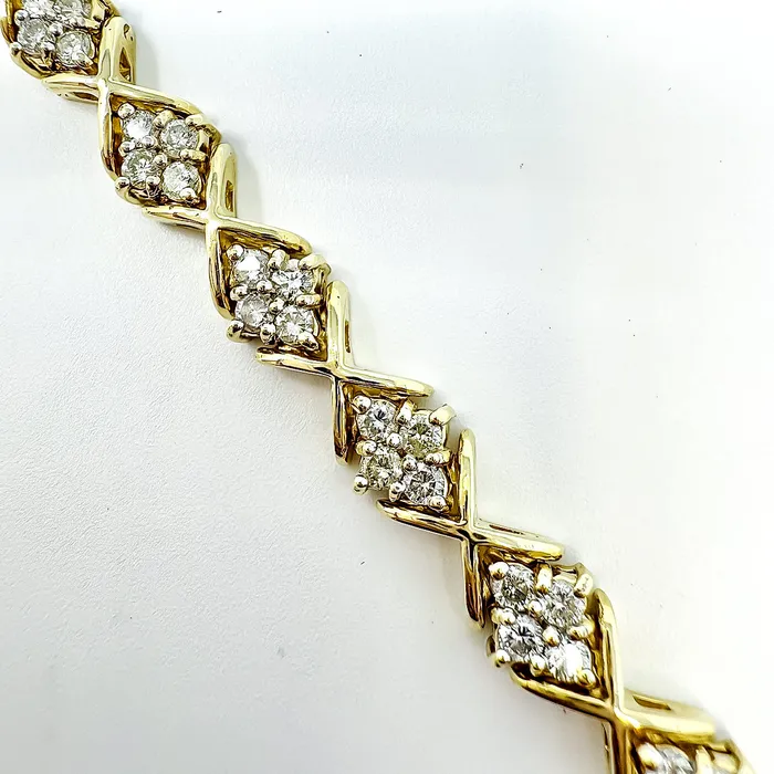 Jewelry Bracelets 14K Gold Bracelet with Diamonds