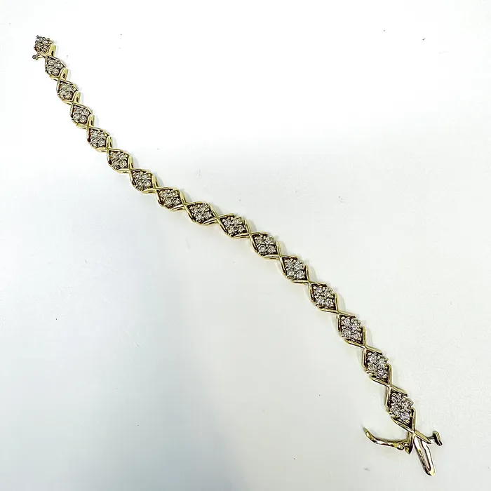 Jewelry Bracelets 14K Gold Bracelet with Diamonds