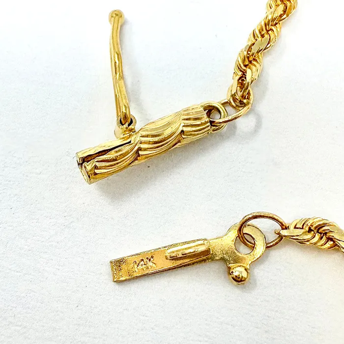 Jewelry Necklaces 14K Twisted Chain Necklace with Diamond Heart Pendant