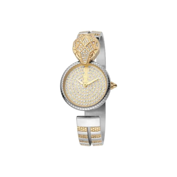 Just Cavalli Bracelets Just Cavalli Ladies Two Tone Watch With Stone On Dial Open Bracelet Just Cavalli Bracelets Just Cavalli Ladies Two Tone Watch With Stone On Dial Open Bracelet
