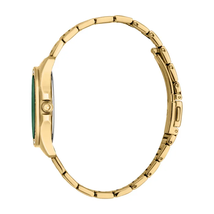 Just Cavalli Bracelets Just Cavalli Womens Gold Watch with Dark Green Dial and Metal Bracelet