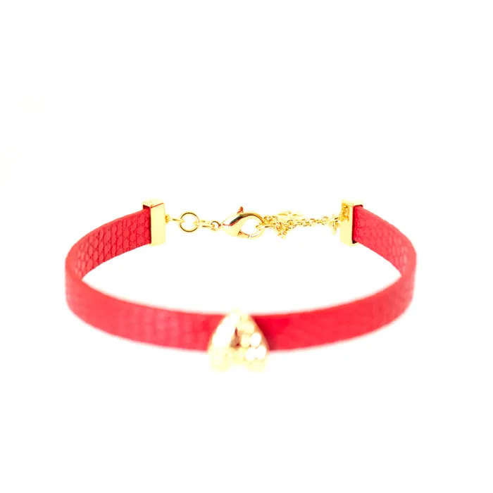 Just Cavalli Red Leather Bracelet With Ip Gold Heart Design Just Cavalli Bracelets Just Cavalli Red Leather Bracelet With Ip Gold Heart Design Just Cavalli Bracelets