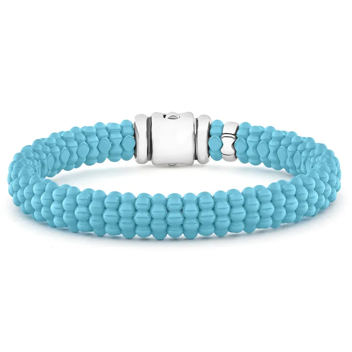 Lagos Bracelets Blue Caviar Blue Ceramic Beaded Bracelet 9mm