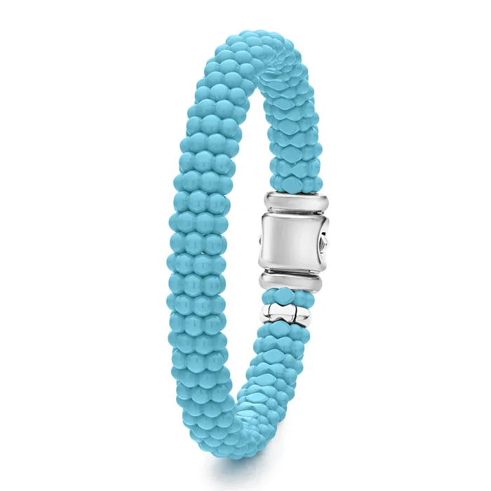 Lagos Bracelets Blue Caviar Blue Ceramic Beaded Bracelet 9mm Lagos Bracelets Blue Caviar Blue Ceramic Beaded Bracelet 9mm