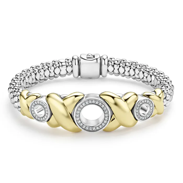 LAGOS Bracelets Embrace 18K Gold XO Diamond Bracelet