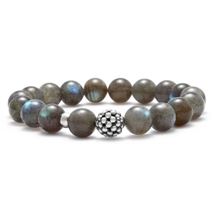 Lagos Bracelets Maya Labradorite Silver Station Bead Bracelet