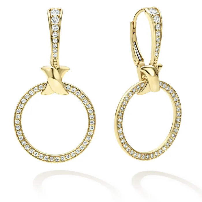 LAGOS PreStyled Sets Meridian Double Circle 18K Gold and Diamond Earring Set LAGOS PreStyled Sets Meridian Double Circle 18K Gold and Diamond Earring Set