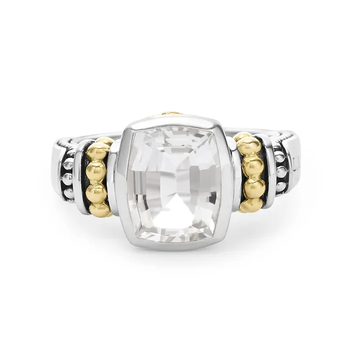 Lagos Rings Caviar Color BezelSet White Topaz Ring Lagos Rings Caviar Color BezelSet White Topaz Ring