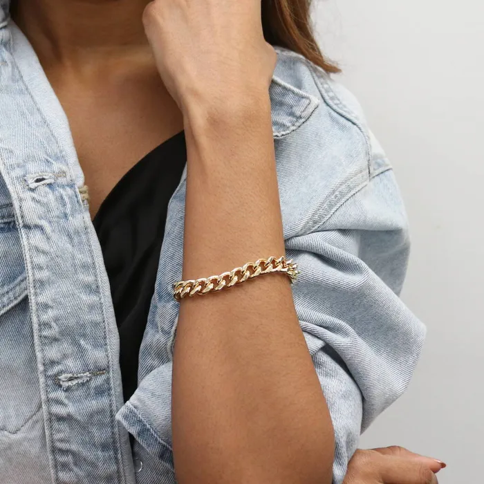 Lightweight Curb Chain Bracelet 9mm BERRICLE Bracelets