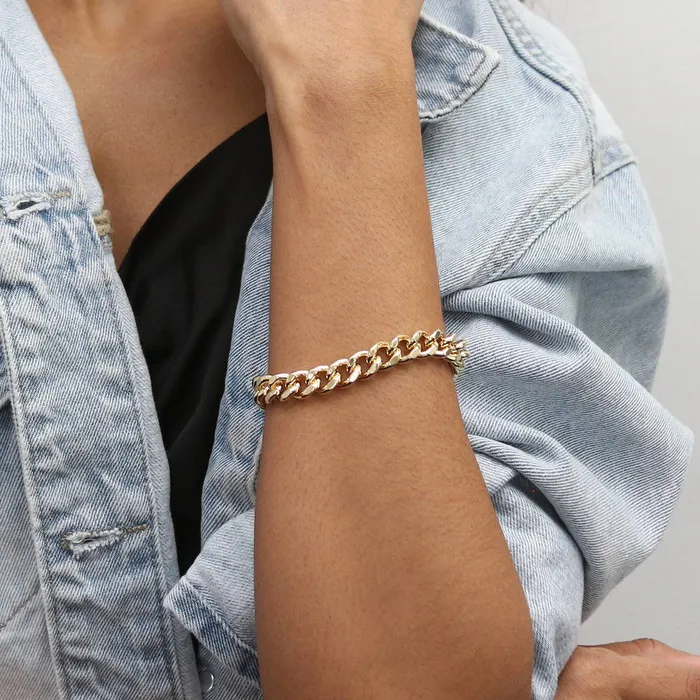 Lightweight Curb Chain Bracelet 9mm BERRICLE Bracelets