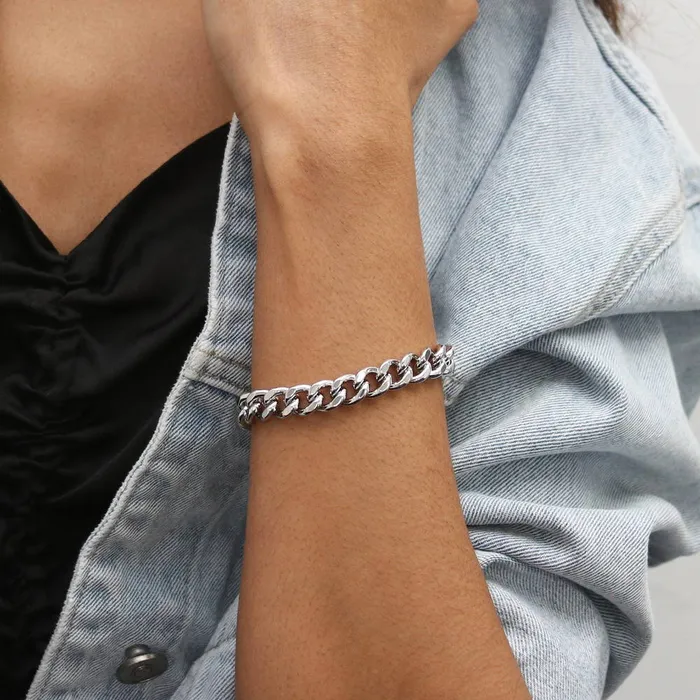 Lightweight Curb Chain Bracelet 9mm BERRICLE Bracelets
