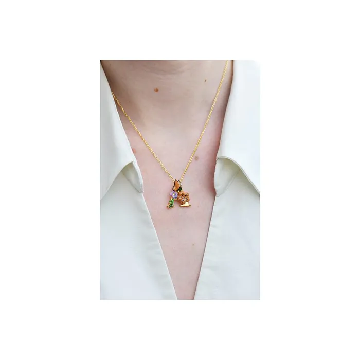 Necklaces Les Nereides Les Nereides Blossoming Alphabet Necklace Letter A Necklaces Les Nereides Les Nereides Blossoming Alphabet Necklace Letter A