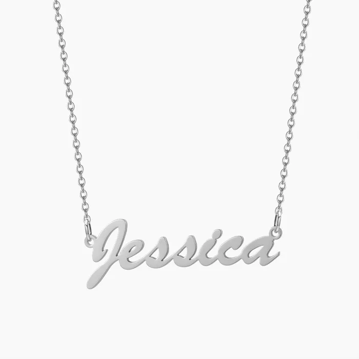 NovaLico Necklaces Personalized Custom Sleek Cursive Name Necklace