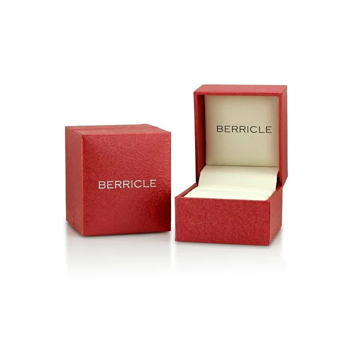 Rings BERRICLE Solitaire 3ct Cushion CZ Ring in Sterling Silver