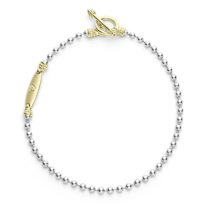 Signature Caviar TwoTone Beaded Toggle Bracelet LAGOS Bracelets