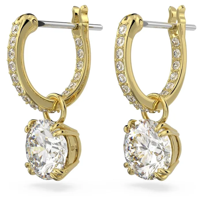 Swarovski Constella Drop Earrings Round cut White Goldtone plated ONE SIZE Swarovski Earrings