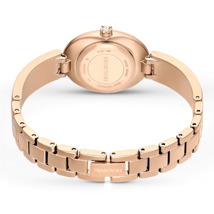 Swarovski Crystal Rock Oval watch Swiss Made Metal bracelet Black Rose goldtone finish Swarovski Bracelets Swarovski Crystal Rock Oval watch Swiss Made Metal bracelet Black Rose goldtone finish Swarovski Bracelets