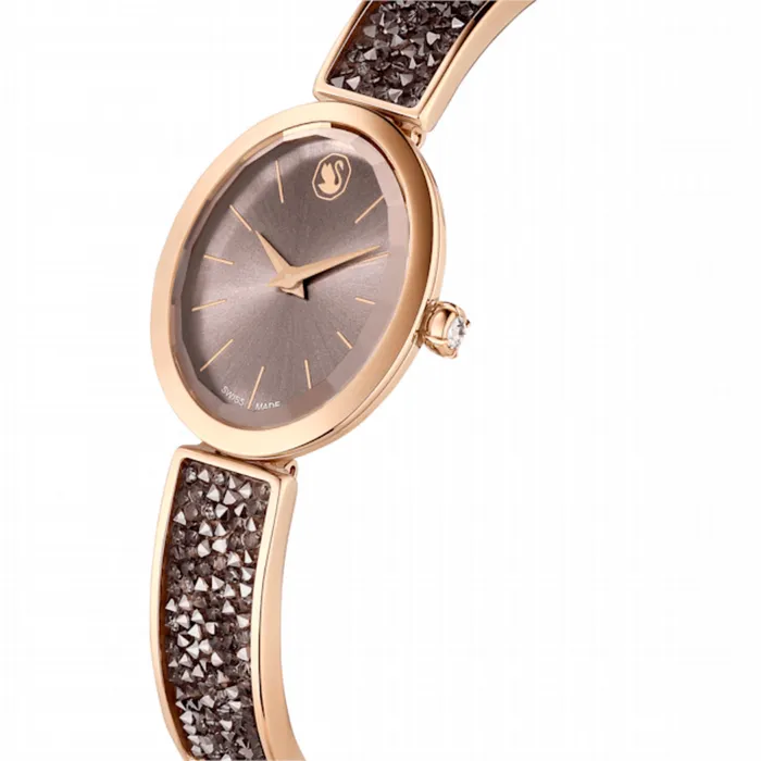 Swarovski Crystal Rock Oval watch Swiss Made Metal bracelet Black Rose goldtone finish Swarovski Bracelets Swarovski Crystal Rock Oval watch Swiss Made Metal bracelet Black Rose goldtone finish Swarovski Bracelets