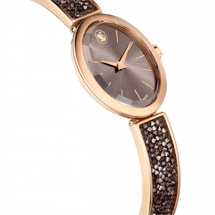 Swarovski Crystal Rock Oval watch Swiss Made Metal bracelet Black Rose goldtone finish Swarovski Bracelets Swarovski Crystal Rock Oval watch Swiss Made Metal bracelet Black Rose goldtone finish Swarovski Bracelets