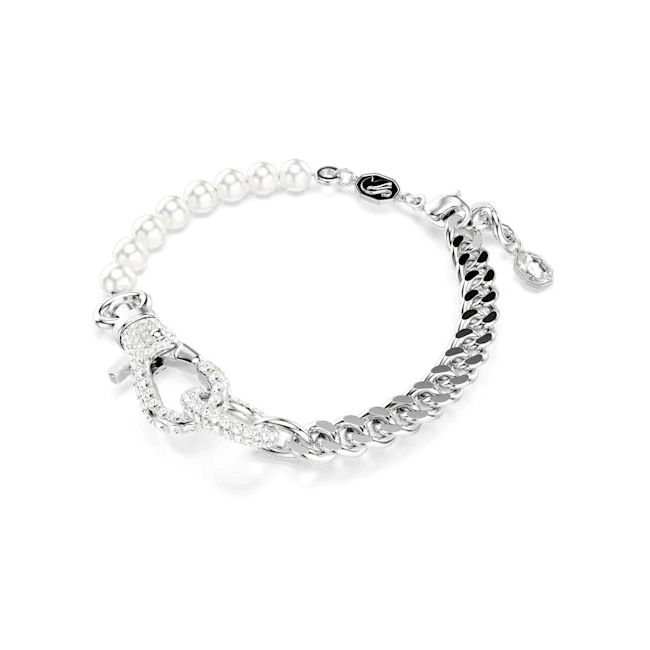 Swarovski Swarovski Dextera Bracelet Pave Crystal Pearl White Rhodium plated Medium Bracelets