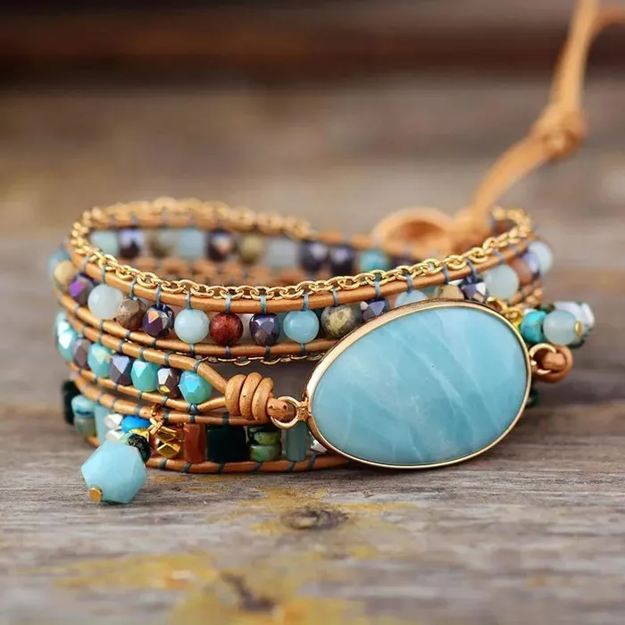 WickedAF Bracelets Natural Stone Beaded Bracelet