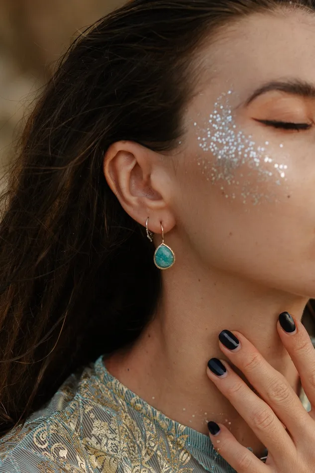 WickedAF Earrings Natural Stone Teardrop Earrings